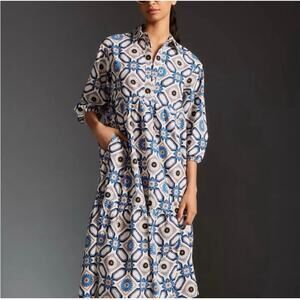 Anthropologie Maeve Bettina Shirt Dress Size XL